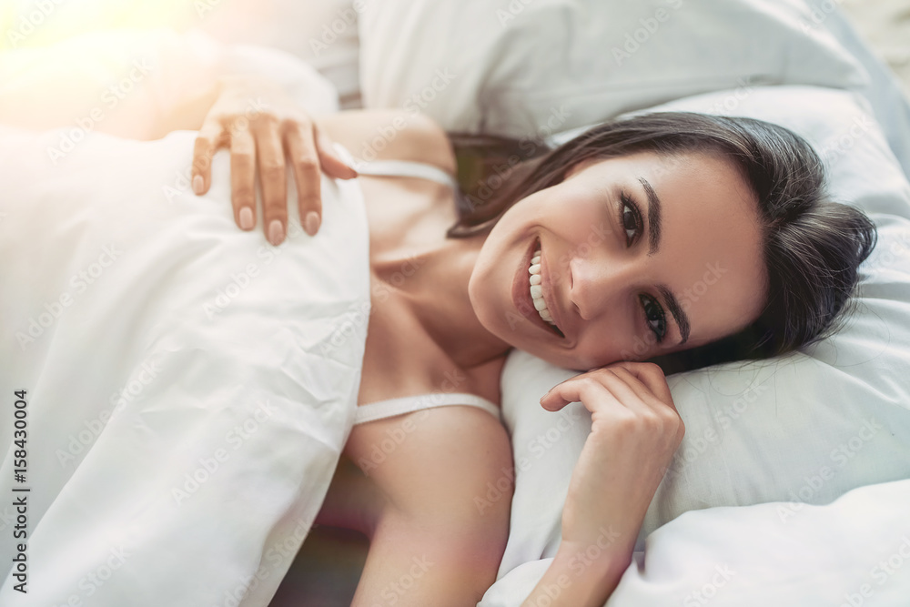 Charming young woman at home Charming young woman at home
