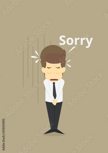 Businessman apologize