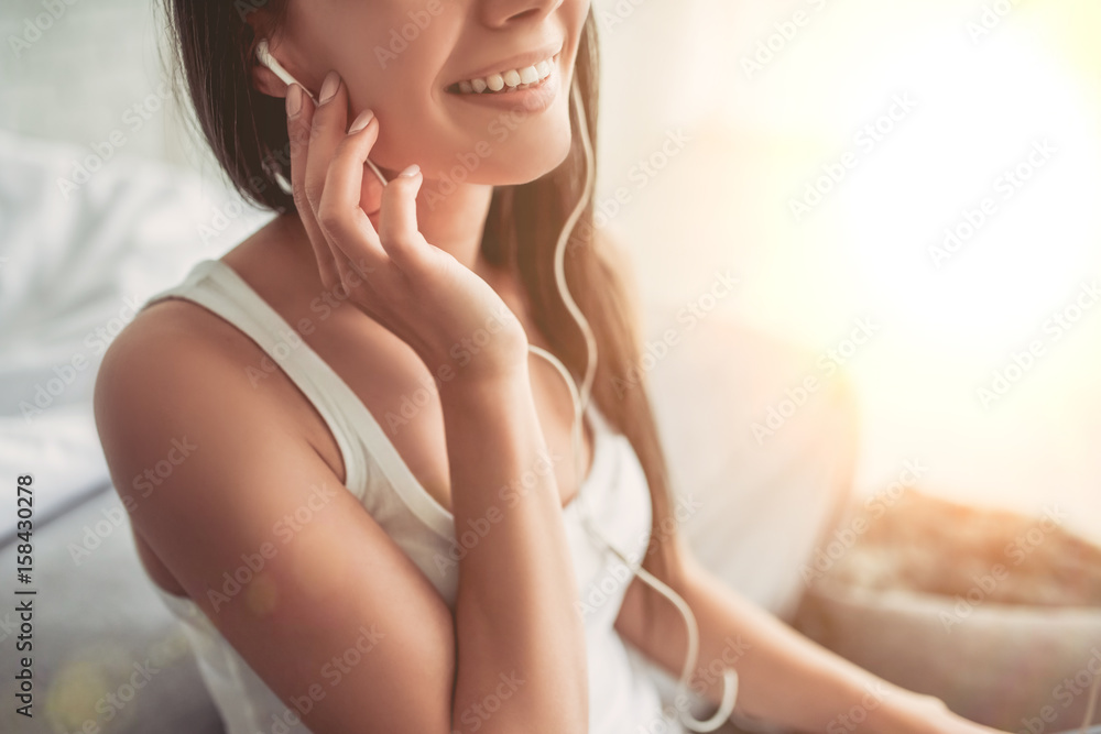 Charming young woman at home Charming young woman at home