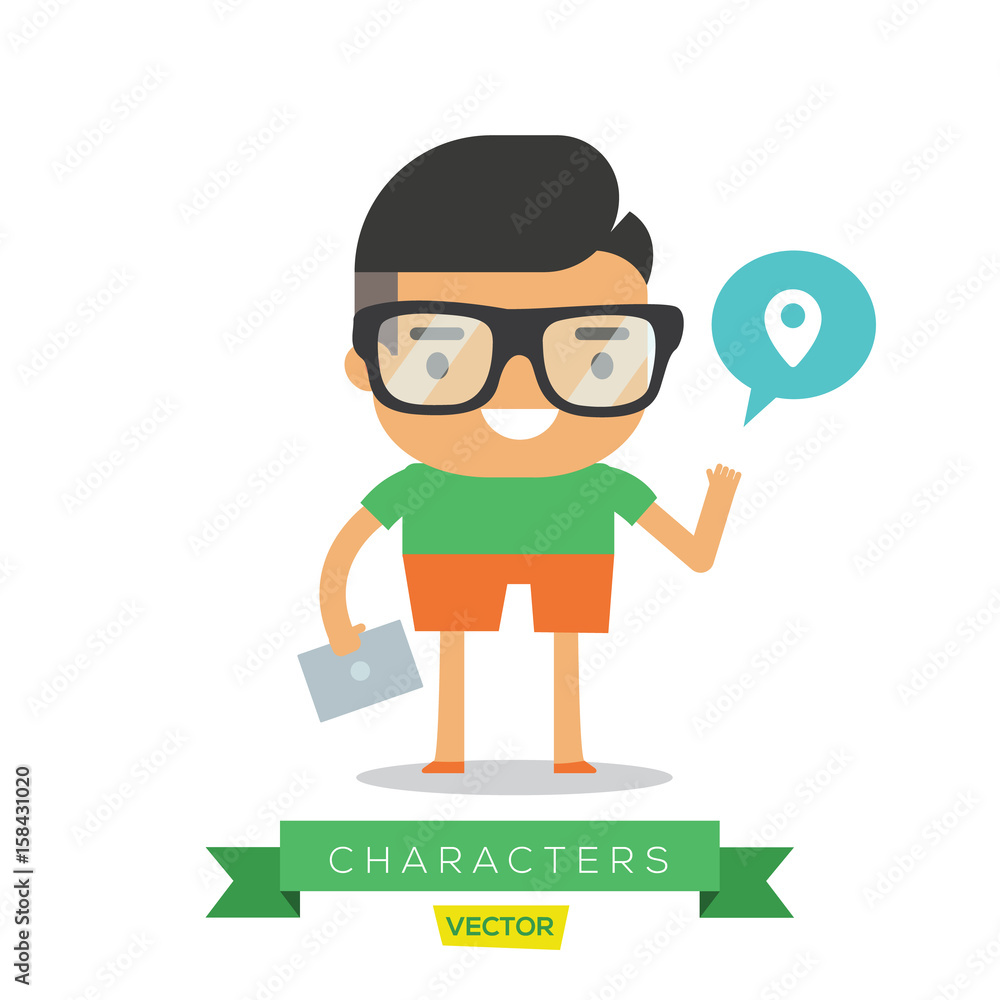 Man character lifestyle situation for website, blog, Cartoon flat-style infographic illustration.