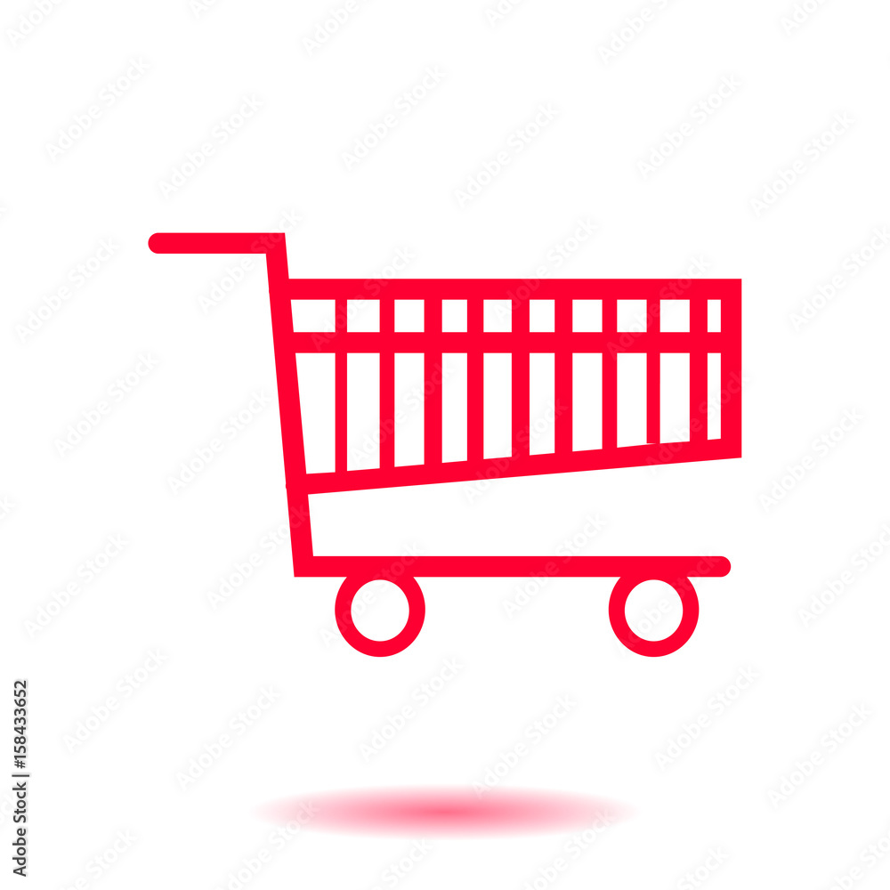 Flat icon of shopping chart. Add a product to the cart. Flat icon of shopping chart. Add a product to the cart.