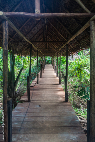 Entrance to Amazon Animal Orphanage Pilpintuwasi in village Padre Cocha near Iquitos  Peru