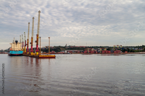 MANAUS, BRAZIL - JULY 25, 2015: Cargo port of Manaus, Brazil