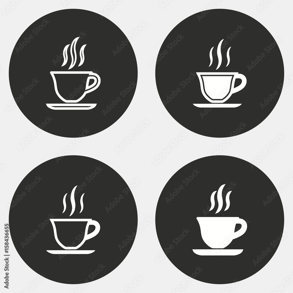 Coffee cup icon set. Coffee cup icon set.