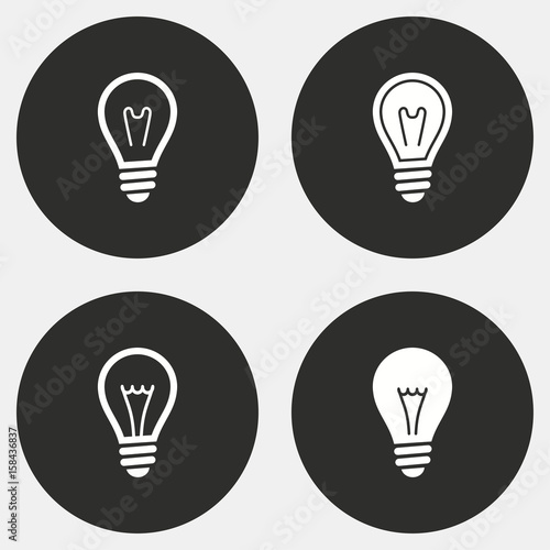 Lamp icon set.