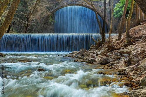 Fototapeta Naklejka Na Ścianę i Meble -  Waterfall Of Paleokaria near Trikala, Greece
