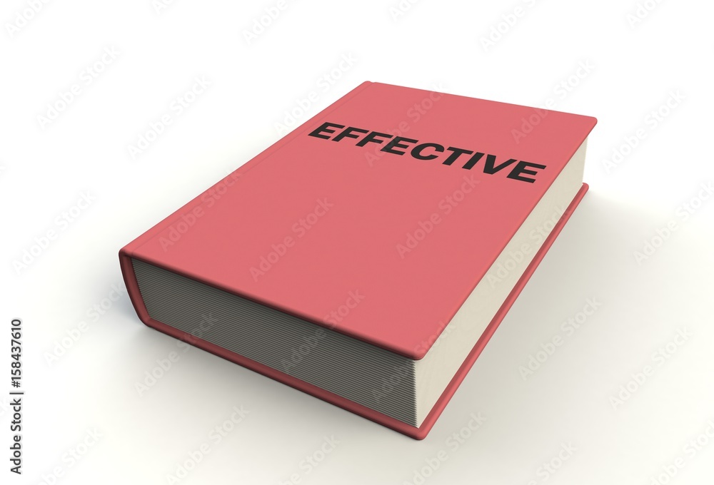 Effective book on white background, 3D rendering Effective book on white background, 3D rendering