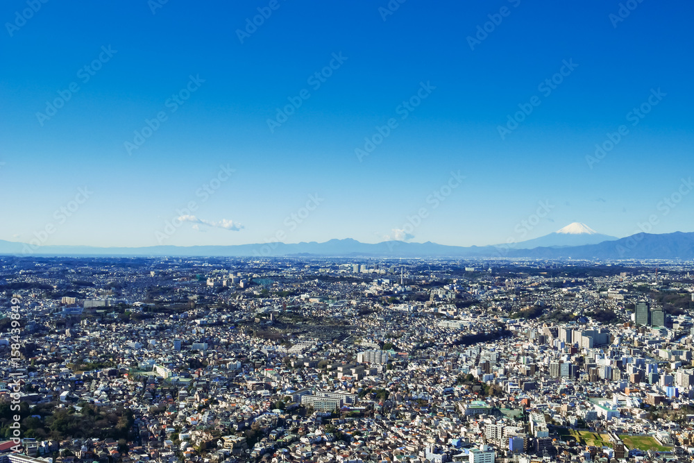 神奈川県 横浜市 ランドマークタワーからの富士山