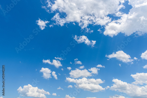 Beautiful cirrus clouds against the blue sky