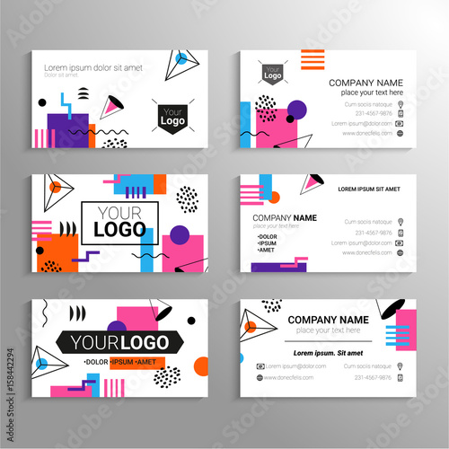 Business cards - vector template abstract background