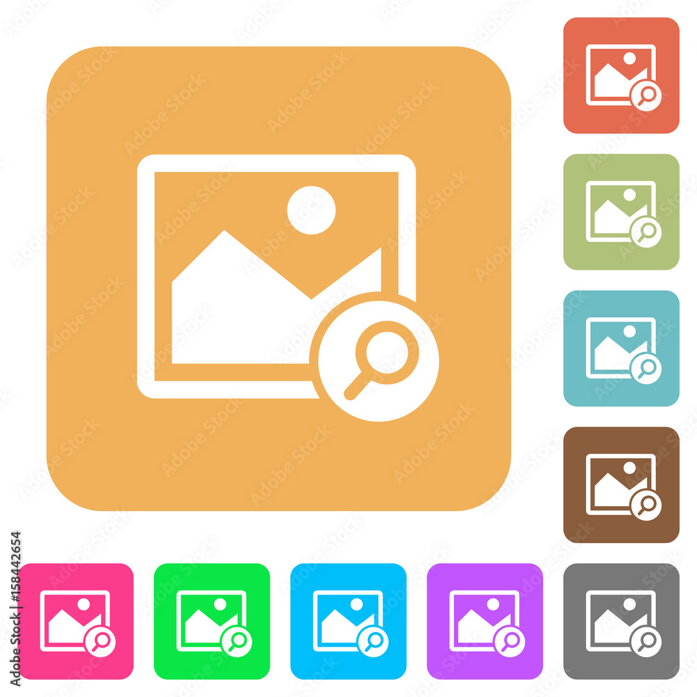 Zoom image rounded square flat icons Zoom image rounded square flat icons