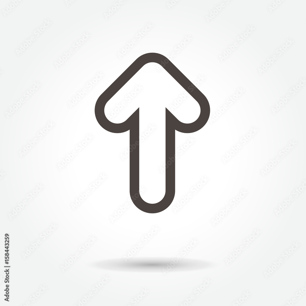 Arrow line icon on white background Arrow line icon on white background
