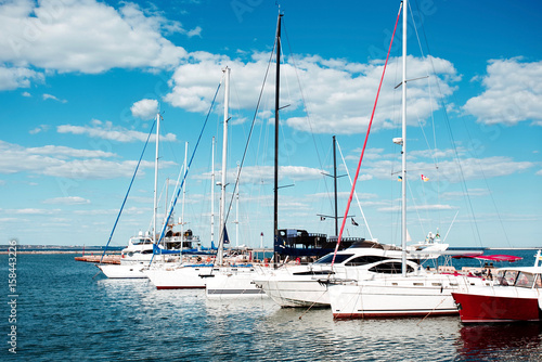Yacht club on a summer sunny day