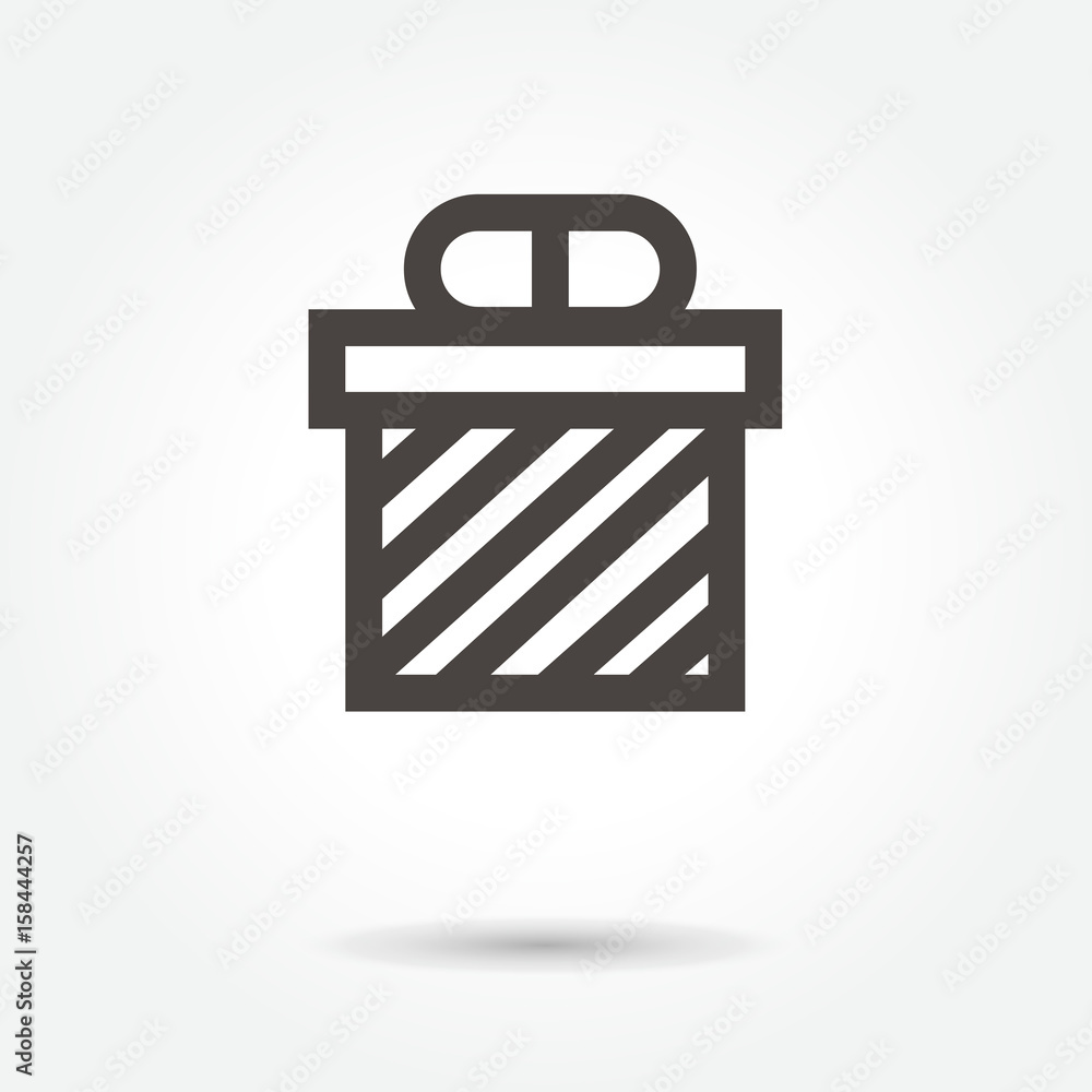 Gift box icon vector on white background Gift box icon vector on white background