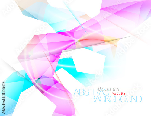 Abstract colors geometry scene vector wallpaper on a white background