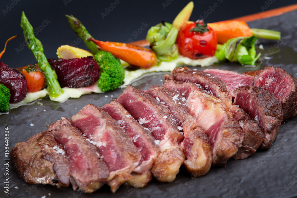 Grilled striploin steak