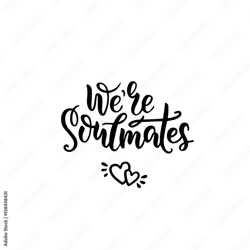 Vector hand drawn lettering design. Scrapbooking or journaling card with quotes about love. Calligraphic design usable as flyer, banner, poster, prints, tshirts or postcard.