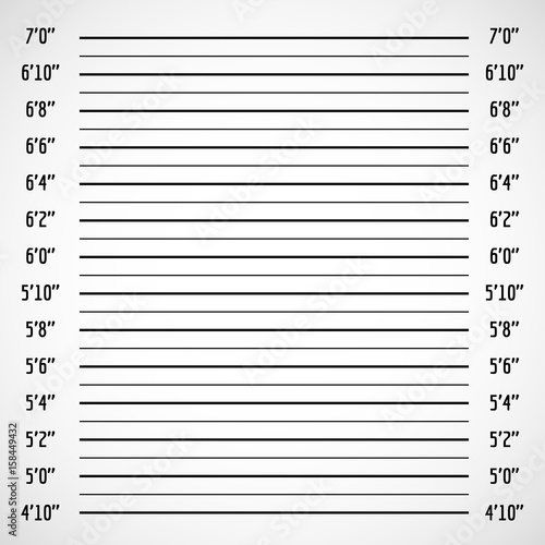 Blank criminal police lineup or mug shot vector background