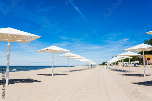 Deserted beach in summer