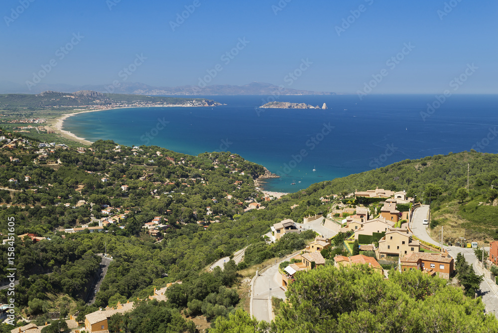 View of Begur and L'Estartit beach