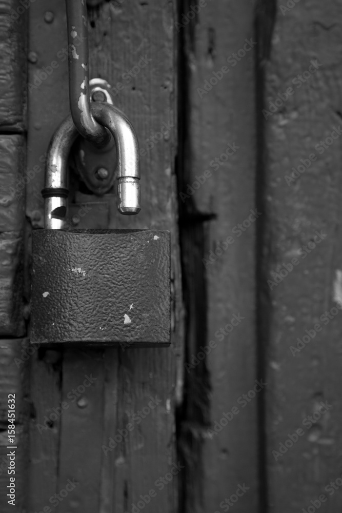 Background close up lock monochrome Background close up lock monochrome