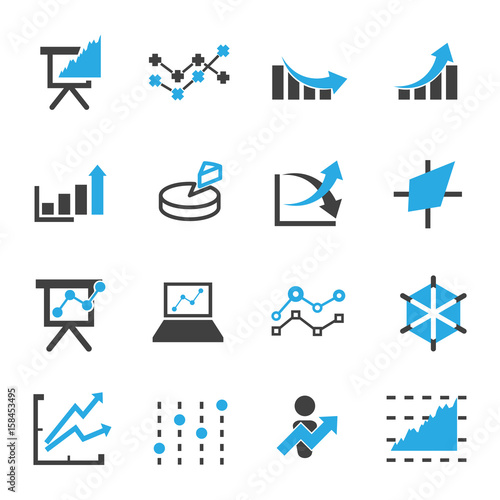 graph icon vector for business commercial market stock