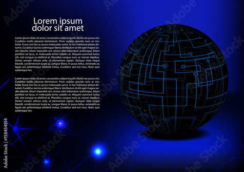 Abstract technology global network connection