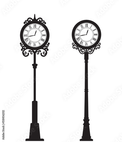 Vector street clock