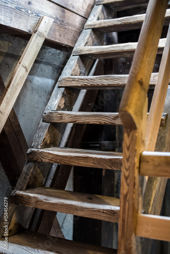 Old wood stairs