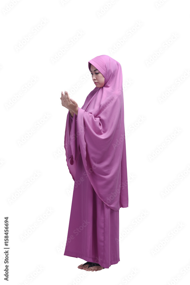 Beautiful asian muslim woman wearing hijab praying Beautiful asian muslim woman wearing hijab praying