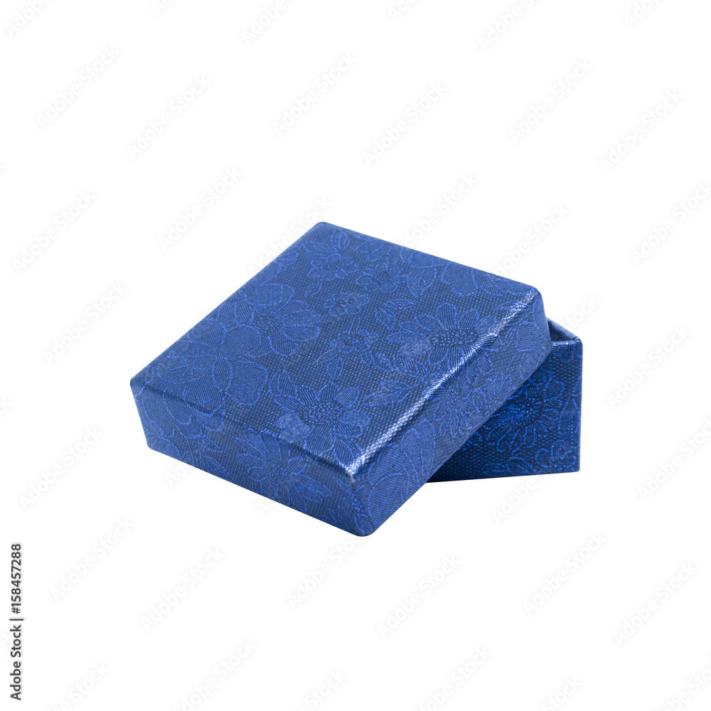 Blue box isolated on a white background. Top view Blue box isolated on a white background. Top view