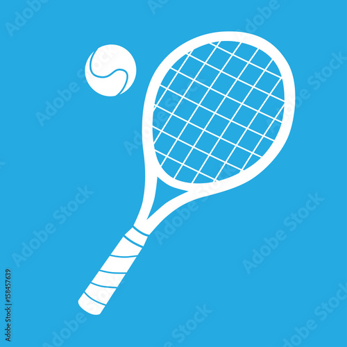 Tennis racket and ball icon