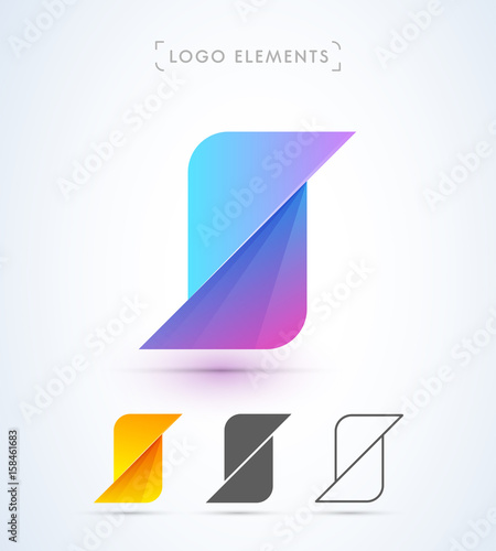 Free Download Abstract letter S logo template. Origami paper style. Material design. - GFXLoad