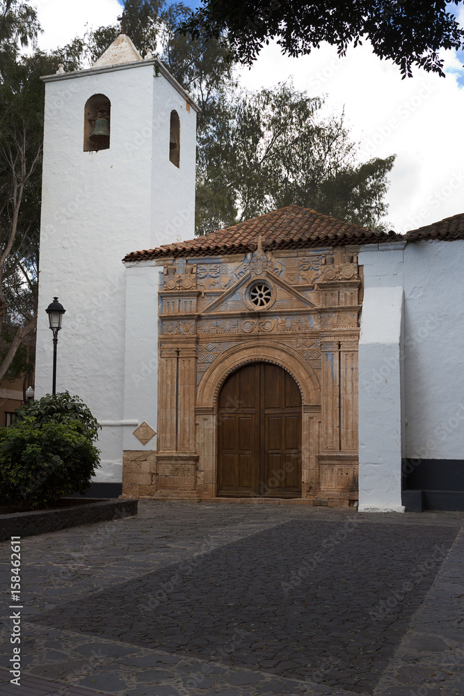 Fuerteventura - Pajara, the white church of Nuestra Senora de Regla ,Canary Islands
