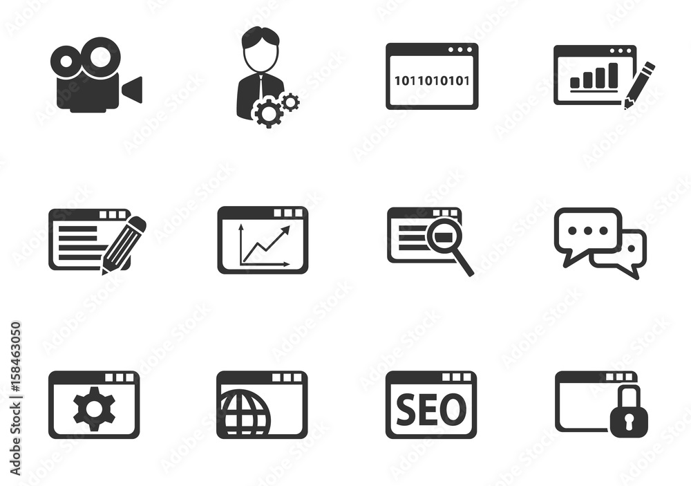 seo icon set seo icon set