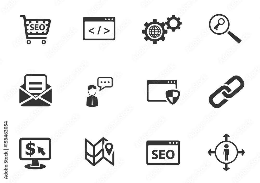 seo icon set seo icon set