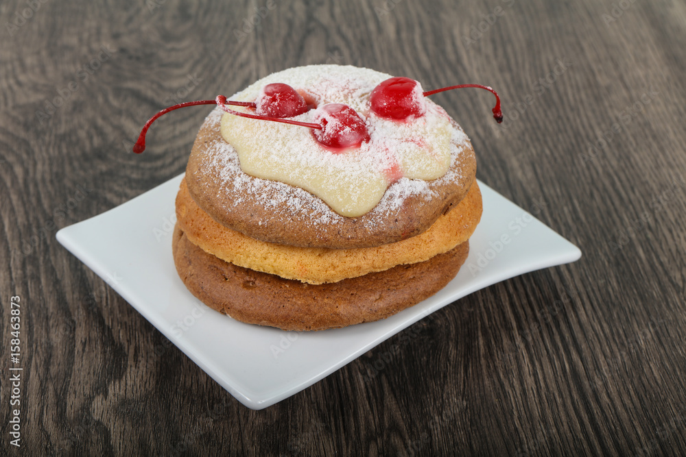 Pancake with cherry Pancake with cherry