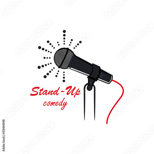 Stand up comedy logo template
