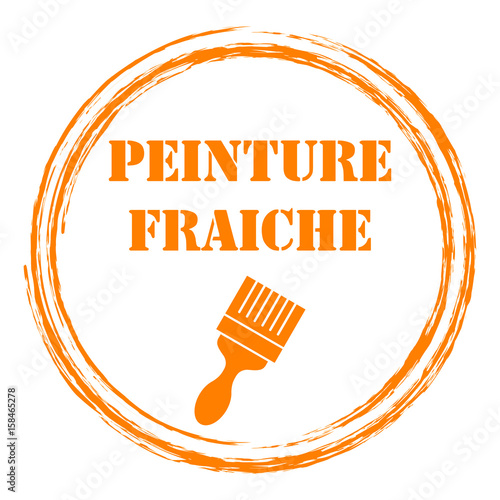 Logo peinture fraîche.