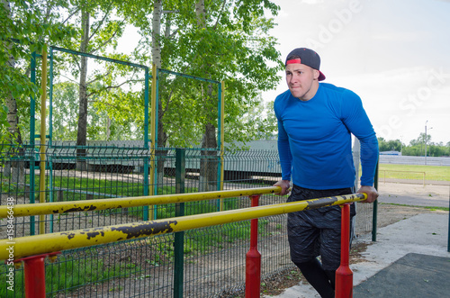 Young athlete during his workout