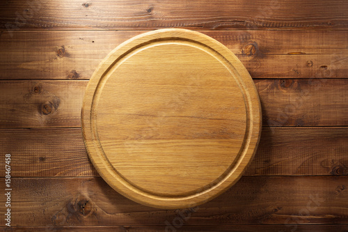 cutting board at wooden background