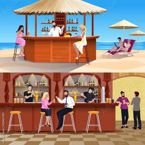 Cocktail People Composition Set
