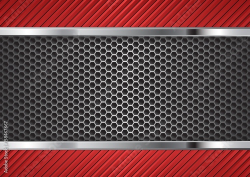 truss background and red stripes textur