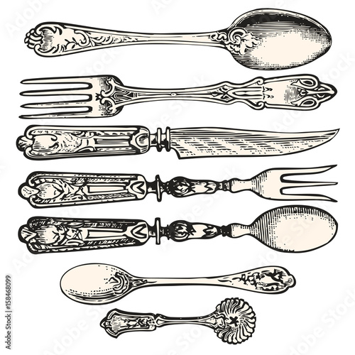 Vector Antique Cutlery