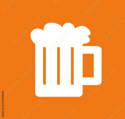 vector illustration of a glass of beer