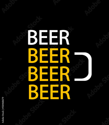 vector illustration of a glass of beer