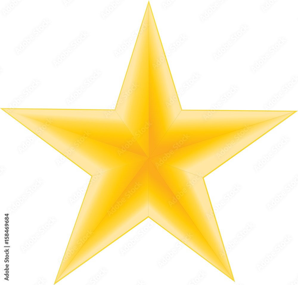 Obraz premium Golden star vector illustration