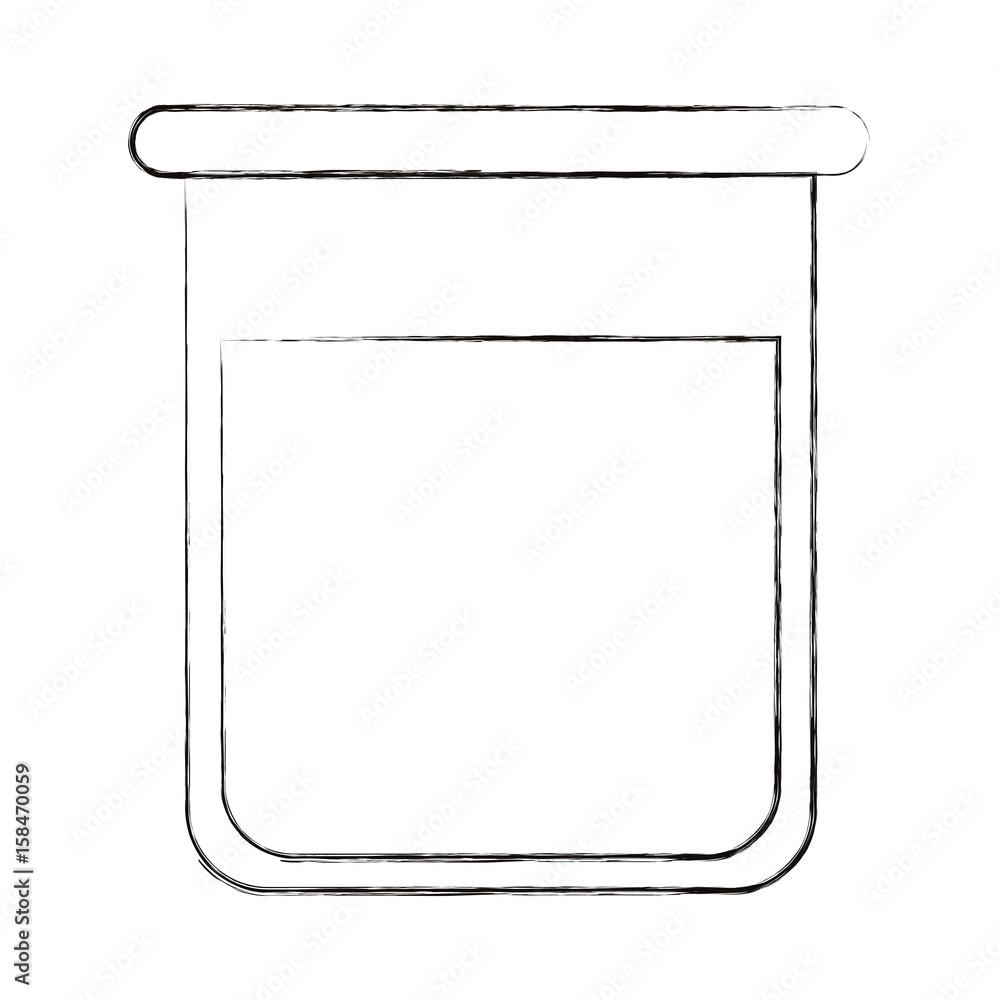 sketch blurred silhouette image glass bottle for laboratory with liquid solution vector illustration sketch blurred silhouette image glass bottle for laboratory with liquid solution vector illustration