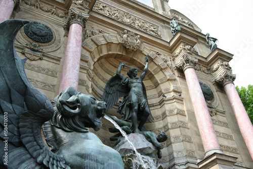 Paris Saint Michel Fountain
