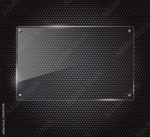illustration of glass or plastic transparent panel on speaker grill textu